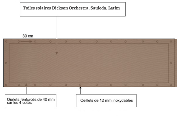 croquet brise vue Toile Dickson orchestra 0RC 8200 Chanvre balcon et terasse appartement