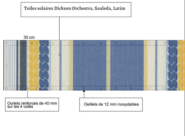 croquet brise vue Toile Sauleda 2575 SANTORINI  TOILE balcon et terasse appartement