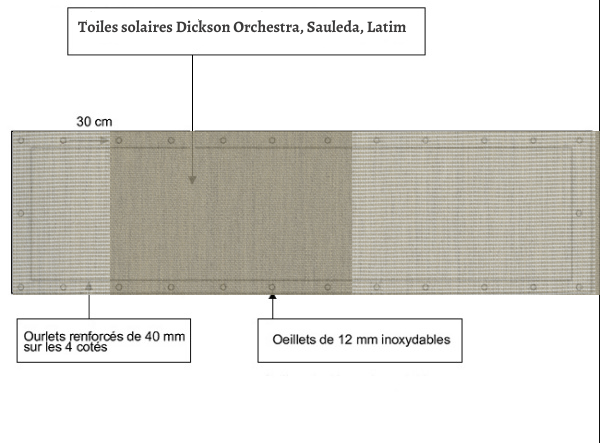 croquet brise vue Toile Sauleda 2681-integral-x R balcon et terasse appartement