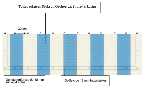croquet brise vue Toile Dickson orchestra C031 balcon et terasse appartement