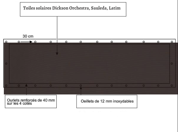 croquet brise vue Toile Dickson orchestra Chocolat u083 balcon et terasse appartement