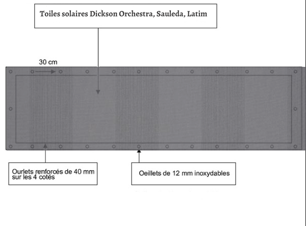 croquet brise vue Toile Dickson orchestra D319 balcon et terasse appartement