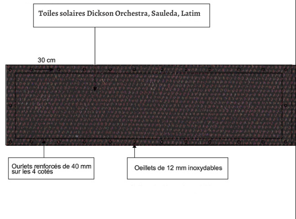 croquet brise vue Toile Latim LATIMACRYL A 23 CHOCOLAT balcon et terasse appartement