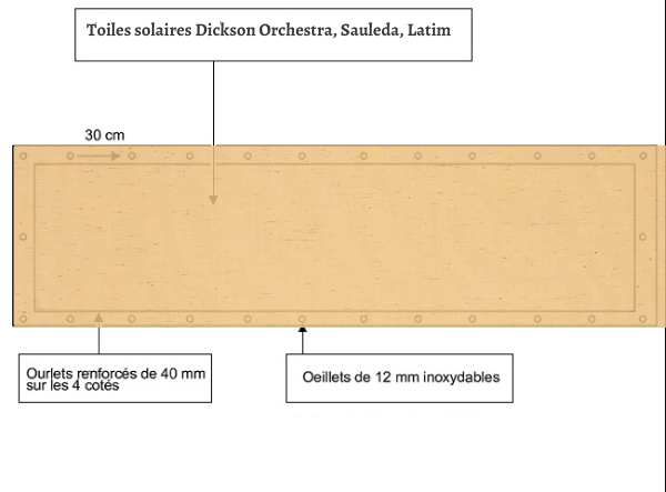 croquet brise vue Toile Dickson orchestra Marseille flammé 8854 balcon et terasse appartement