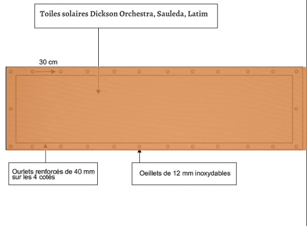 croquet brise vue Toile Dickson orchestra ORC 0034 balcon et terasse appartement