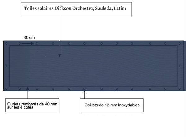 croquet brise vue Toile Dickson orchestra ORC 6022 balcon et terasse appartement