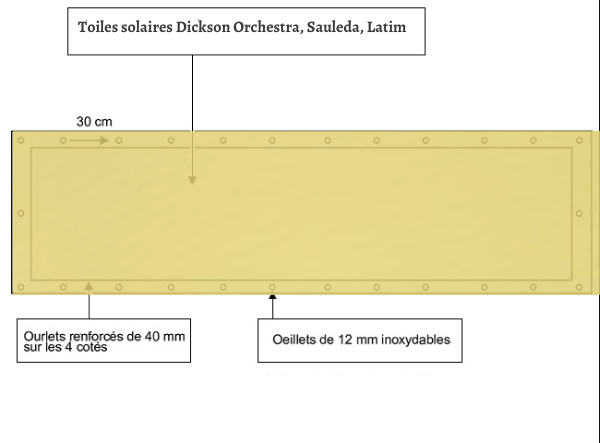 croquet brise vue Toile Dickson orchestra ORC 7703 Citron balcon et terasse appartement