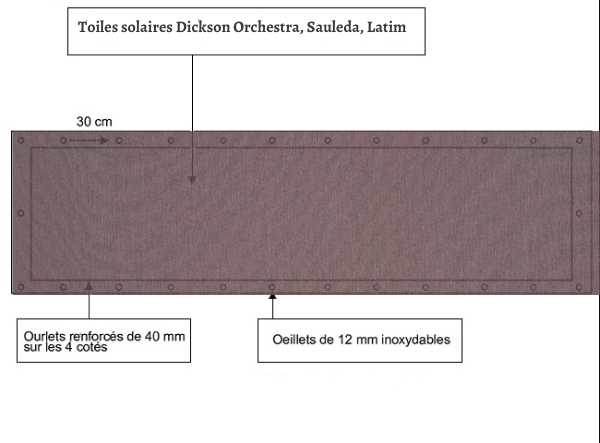 croquet brise vue Toile Dickson orchestra U394 balcon et terasse appartement