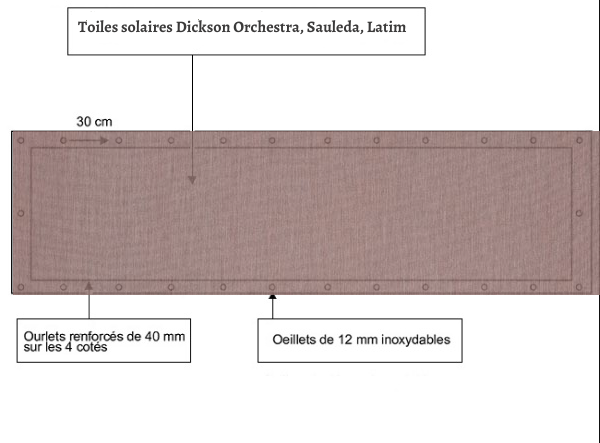 croquet brise vue Toile Dickson orchestra U399 balcon et terasse appartement