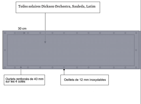 croquet brise vue Toile Dickson orchestra U402 balcon et terasse appartement