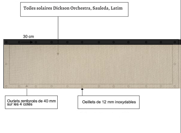 croquet brise vue Toile Dickson orchestra U404 balcon et terasse appartement