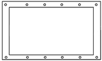 Oeillets sur les cotés horizontaux